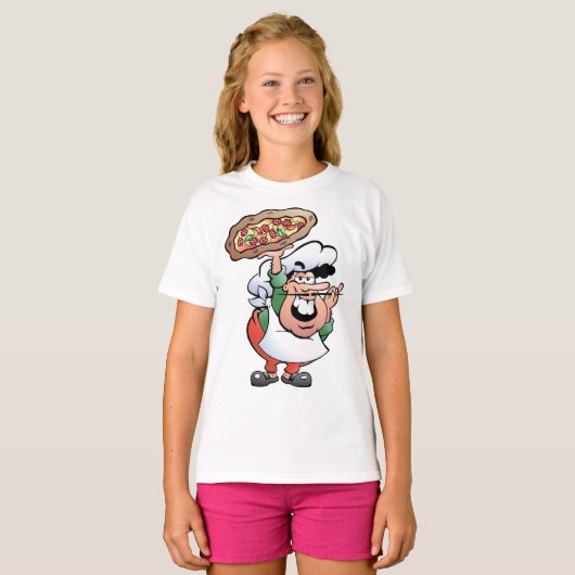 Pizza Baker Meisjes T-shirt (Voorkant volledig)