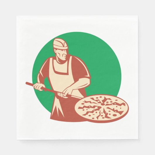 Pizza Baker Napkins Servet (Voorkant)