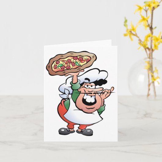 Pizza Baker Note Cards Kaart (Gele Bloem)