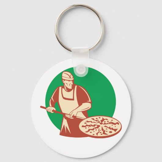 Pizza Baker Sleutelhanger (Voorkant)