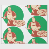 Pizza Baker Wrapping Paper Cadeaupapier (Vlak)