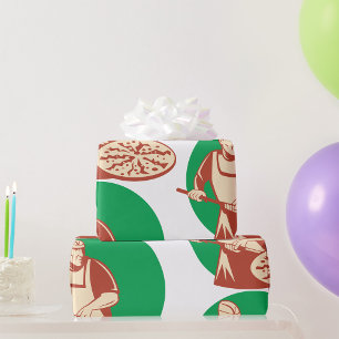 Pizza Baker Wrapping Paper Cadeaupapier