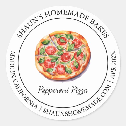 Pizza Baking Modern label (Voorkant)