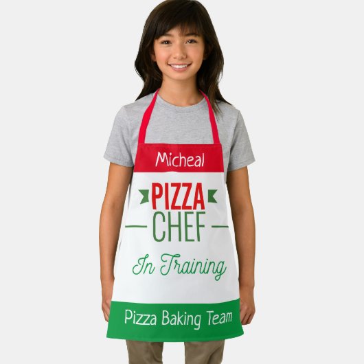 Pizza bakken team- kinder schort (Insitu)