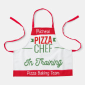Pizza bakken team- kinder schort (Voorkant)