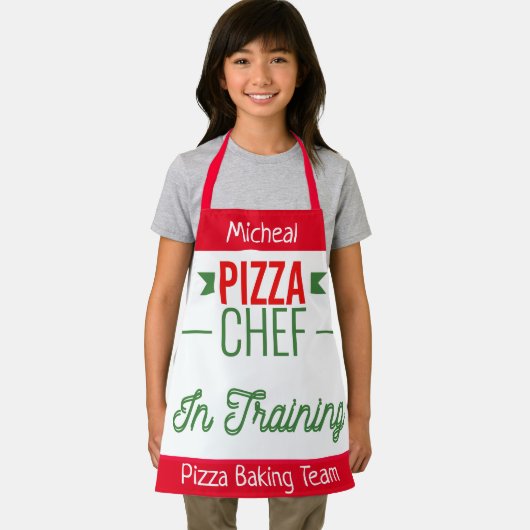 Pizza bakken team- kinder schort (Insitu)