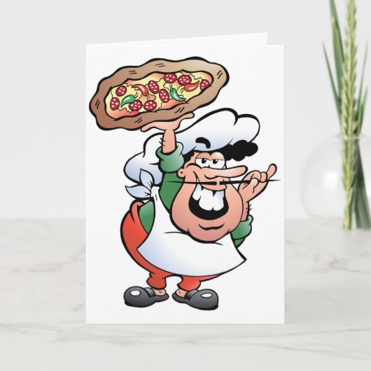Pizza Bakker Wenskaarten Kaart (Voorkant)