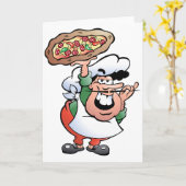 Pizza Bakker Wenskaarten Kaart (Gele Bloem)