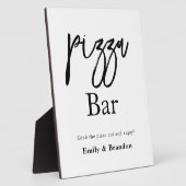 Pizza bar bruiloft teken Tafelblad Fotoplaat (Zijkant)