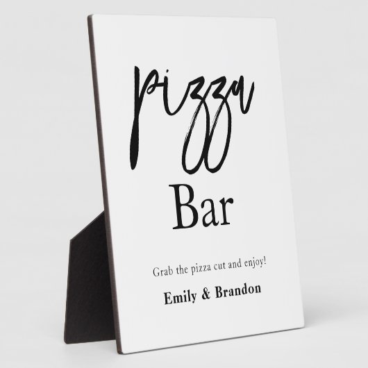 Pizza bar bruiloft teken Tafelblad Fotoplaat (Zijkant)