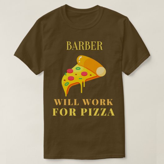 Pizza barber t-shirt (Design voorkant)