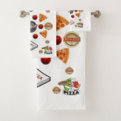 Pizza Bathroom Towel sets Bad Handdoek (Insitu)