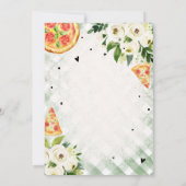 Pizza BBQ Baby shower uitnodiging Slice Slice Baby (Achterkant)