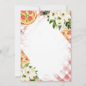 Pizza BBQ Baby shower uitnodiging Slice Slice Baby (Achterkant)