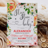Pizza BBQ Baby shower uitnodiging Slice Slice Baby