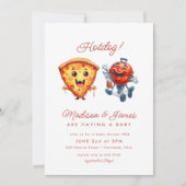 Pizza BBQ Sauce baby shower Kaart (Voorkant)