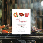 Pizza BBQ Sauce baby shower Kaart