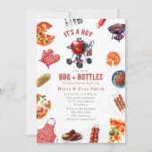 Pizza BBQ Sauce baby shower Kaart (Voorkant)