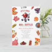 Pizza BBQ Sauce baby shower Kaart (Staand voorkant)