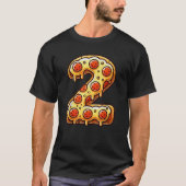 Pizza Bday Party 2e 2 jaar oude verjaardag jongens T-shirt (Voorkant)
