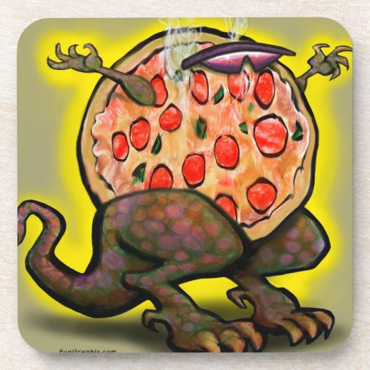 Pizza Beast Drankjes Onderzetter (Voorkant)