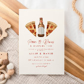 Pizza & Beer Diapers Casual Couples Baby shower Kaart