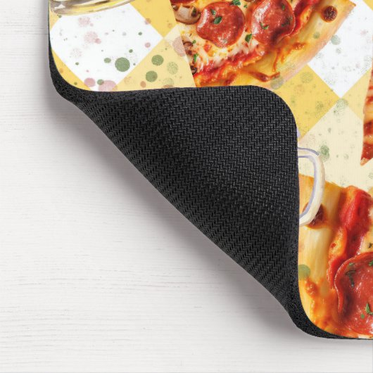 Pizza & Beer - Pro hier man houd afstand Muismat (Hoek)