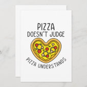 Pizza begrijpt bedankkaart (Voorkant / Achterkant)