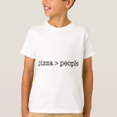 Pizza beter dan mensen sarcastisch eten grappig t-shirt (Voorkant)