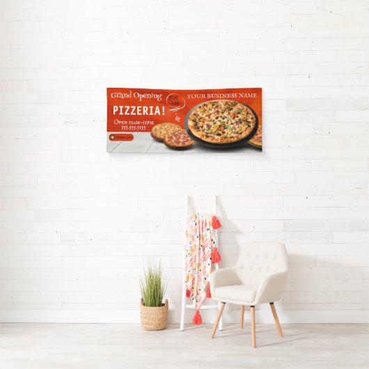 Pizza Bezorgen Pizza Cafe Pizza Restaurant geopend Spandoek (Insitu)