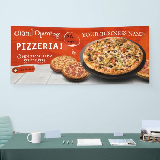 Pizza Bezorgen Pizza Cafe Pizza Restaurant geopend Spandoek (Beurs)