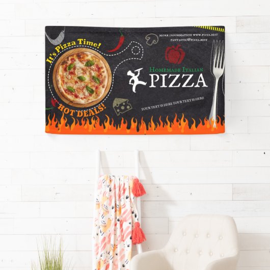 Pizza Bezorgen Pizza Cafe Pizza Restaurant geopend Spandoek (Insitu)