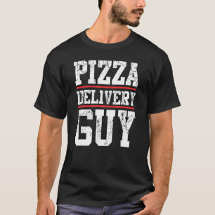 Pizza bezorger die pizzawijn aanbiedt voor mannen t-shirt