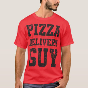 Pizza bezorger die pizzawijn aanbiedt voor mannen t-shirt