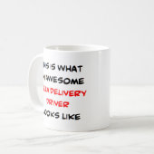 Pizza bezorger, geweldige koffiemok (Voorkant links)