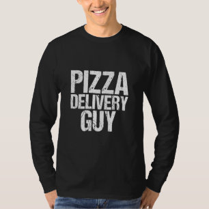 Pizza bezorger Guy Italiaanse Foodie Pun kostuum T-shirt
