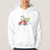 Pizza bezorger op rode scooter hoodie (Voorkant)