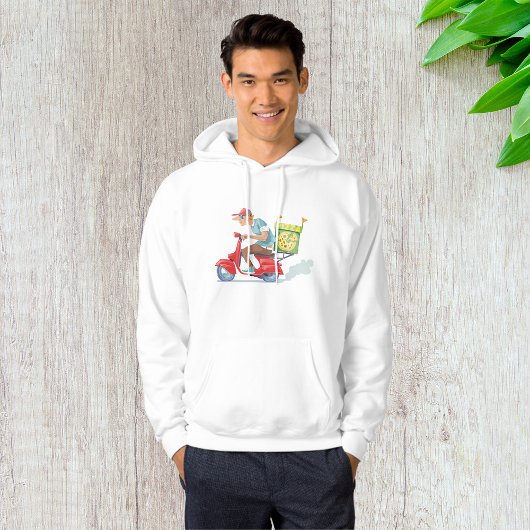 Pizza bezorger op rode scooter hoodie