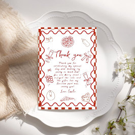 Pizza bezorging Baby shower Bedankt Card Kaart