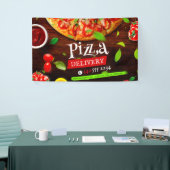 Pizza Bezorging Pizza Cafe Pizza Restaurant geopen Spandoek (Beurs)