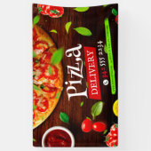 Pizza Bezorging Pizza Cafe Pizza Restaurant geopen Spandoek (Verticaal)