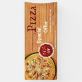 Pizza bezorging Pizza Cafe Pizza Restaurant geopen Spandoek (Verticaal)