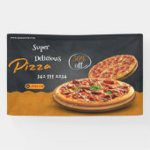 Pizza bezorging Pizza Cafe Pizza Restaurant geopen Spandoek (Horizontaal)