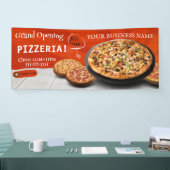 Pizza bezorging Pizza Cafe Pizza Restaurant geopen Spandoek (Beurs)