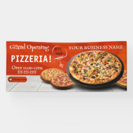 Pizza bezorging Pizza Cafe Pizza Restaurant geopen Spandoek