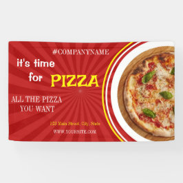 Pizza bezorging Pizza Cafe Pizza Restaurant geopen Spandoek