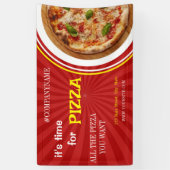 Pizza bezorging Pizza Cafe Pizza Restaurant geopen Spandoek (Verticaal)