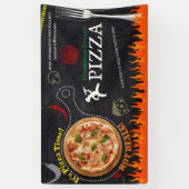 Pizza bezorging Pizza Cafe Pizza Restaurant geopen Spandoek (Verticaal)