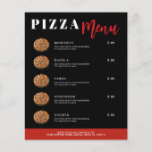 Pizza bezorging promotionele sjabloonmenu flyer (Voorkant)
