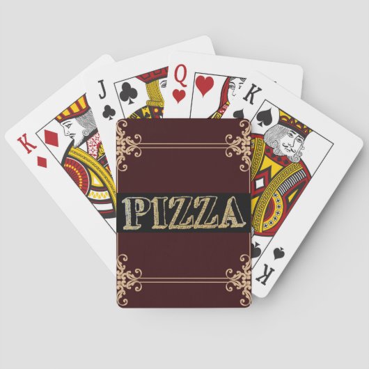 Pizza Bicycle Playing Cards Pokerkaarten (Achterkant)